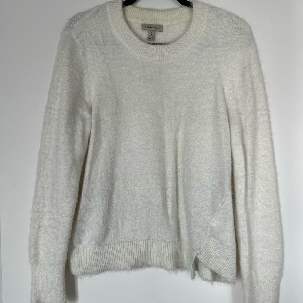 Calvin Klein Cozy White Sweater Size M